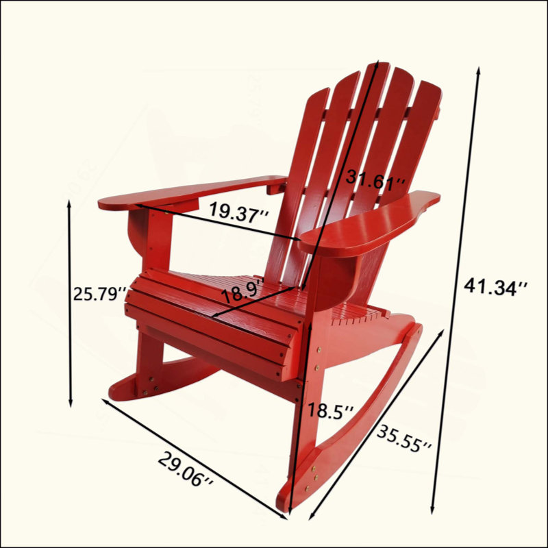 Chaise Adirondack inclinable en bois