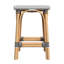 Riviera Gray/White Dot 24"H Square Rattan Counter Stool-1779131530