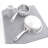 (Pack Of 4) Grey Large Microfiber Soft Highly Absorbent Washable Dish Drying Mat - 20"X16"-128635357