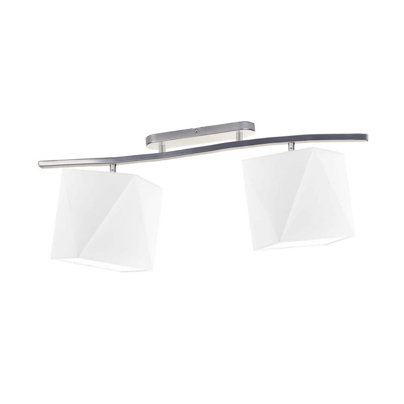 Muro Flush Mount, Grey, White