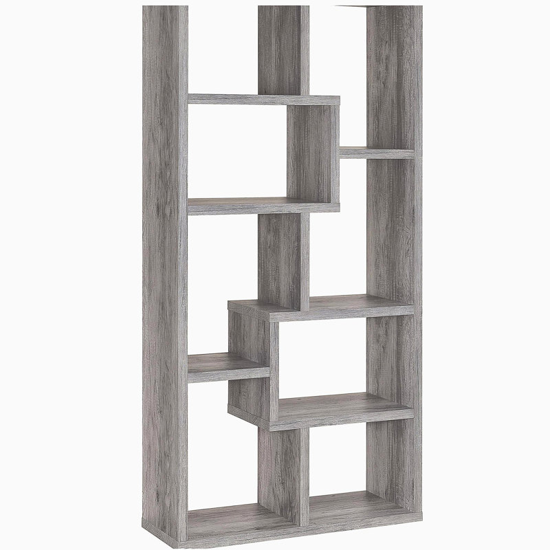 Bibliothèque à 7 tablettes, gris