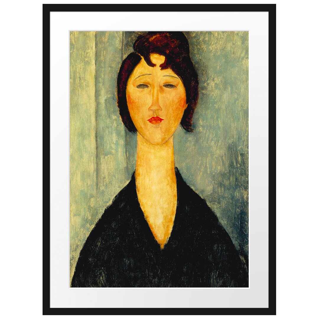 Gerahmter Kunstdruck Portrait of a Young Woman von Amedeo Modigliani