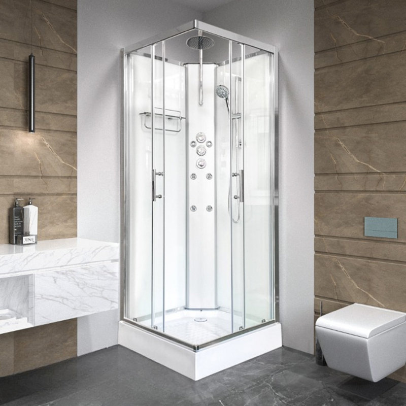 Vidalux Pure Square Hydro Shower, 230cm H x 80cm W x 80cm D, White