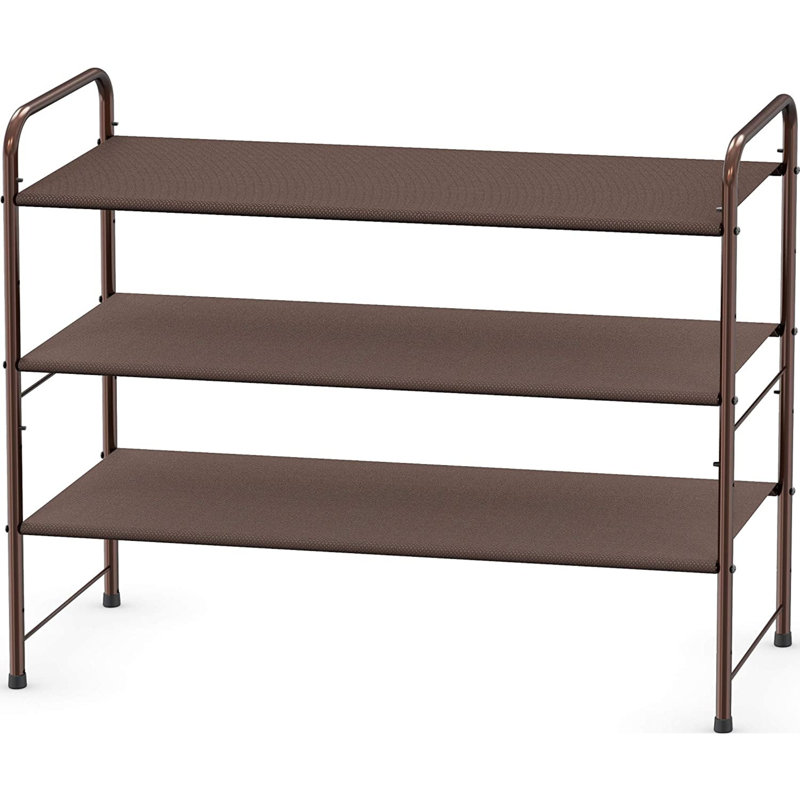 20 Pair Stackable Shoe Rack, Bronze
