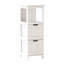Bathroom Cabinet In White - 2 Drawers And 1 Shelf For Organizing Supplies Freestanding Storage With Streamline Your