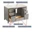 Meuble-lavabo simple 48 po avec plateau en pierre reconstituée-92757344