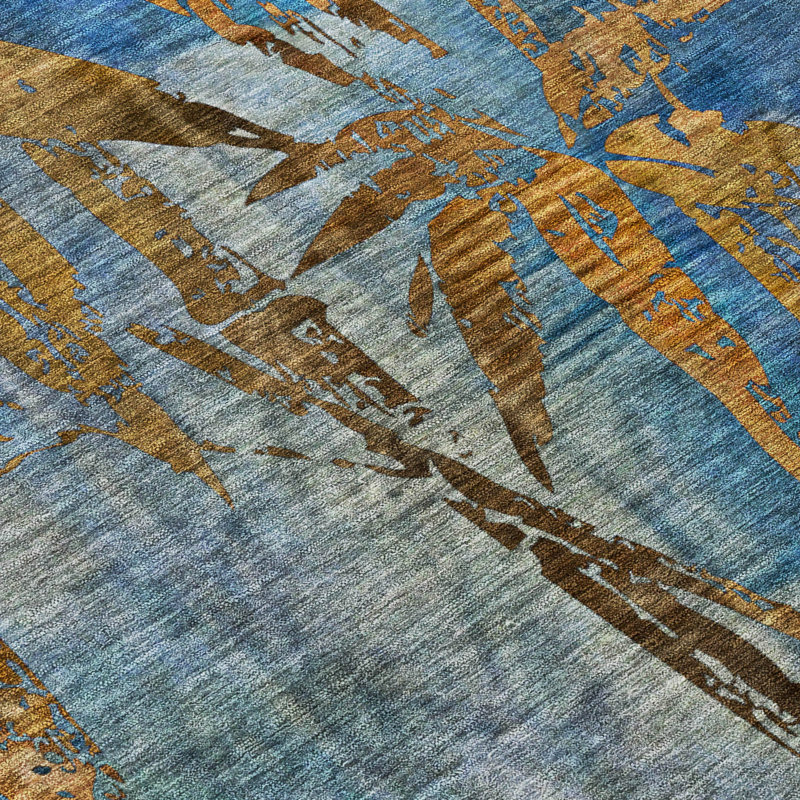 Tapis botanique intérieur / extérieur lavable à la machine Bernadette ACN2222, Rectangle 9 pi x 12 pi