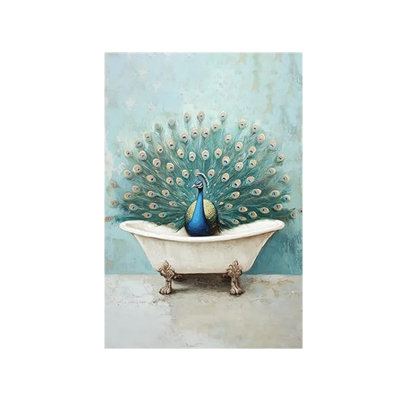Art mural sur toile verte sans cadre 24 "x 36"