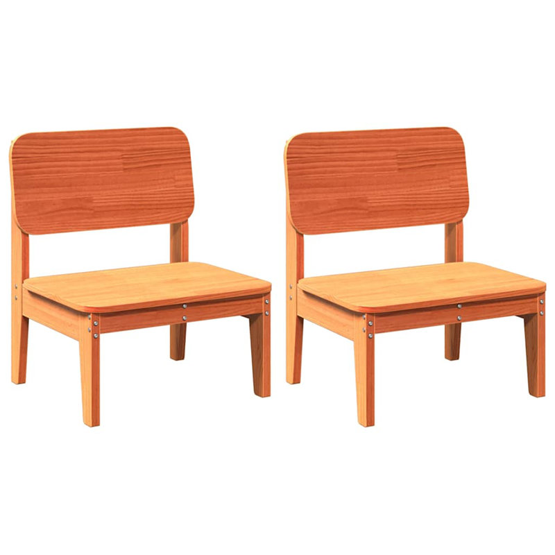 Garden Chairs 2 Pcs 60X52.5X72 Cm, Wax Brown