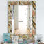 Miroir de salle de bain éclectique à motif floral indien rétro-40097402