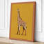 Standing Giraffe Modern - Wrapped Canvas-305129920-305129928