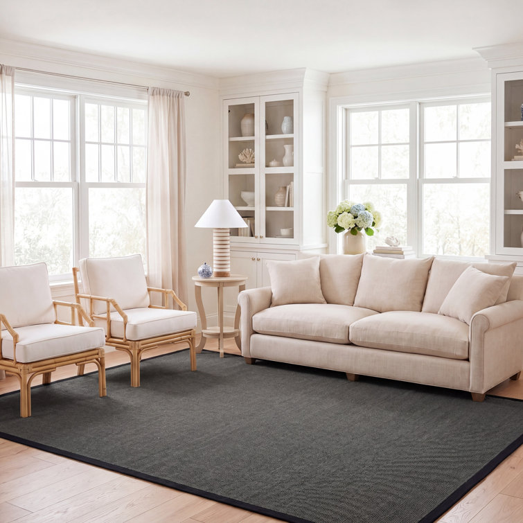 Puryear Jute/Sisal Anthracite/Black Area Rug