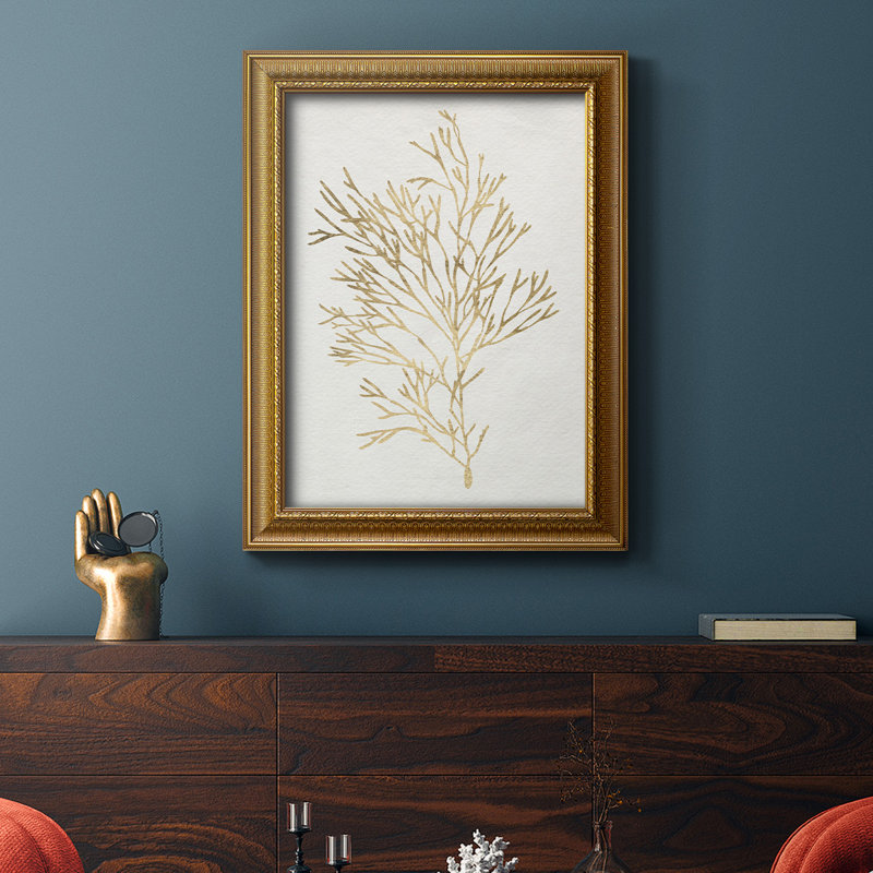Gilded Algae VII - reproduction d'art sur toile, H 36 po x l 24 po x P 2,5 po