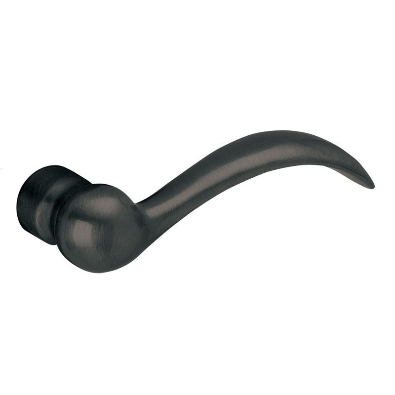 Beavertail Privacy Door Lever with R030 Rose, Oil Rubbed Bronze