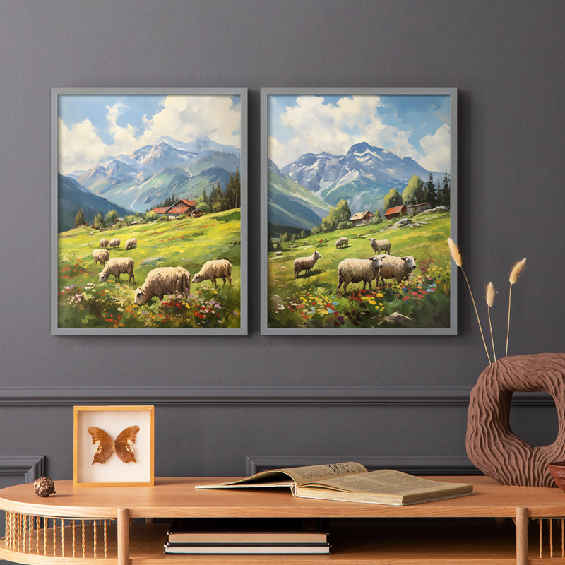 ANIMALS Series CECVIII - Reproduction encadrée de qualité supérieure - prête à être accrochée - aucun clou requis - aucun clou requis