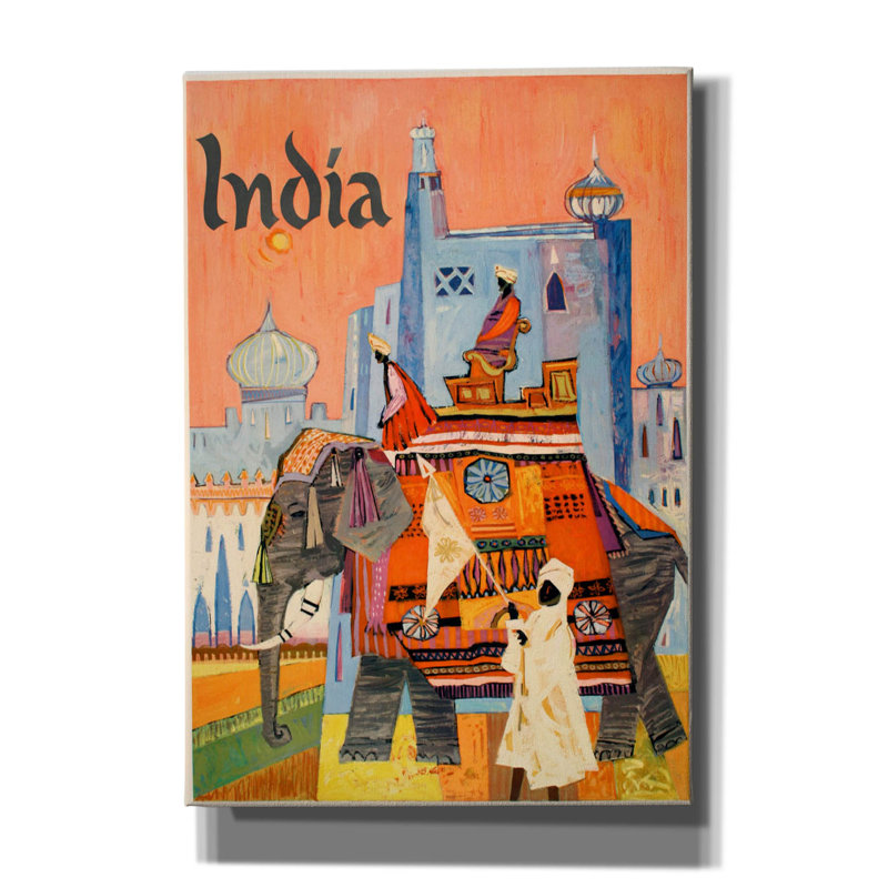 "India Travel III" par Vintage Posters, H 26 po x l 18 po x P 0,75 po
