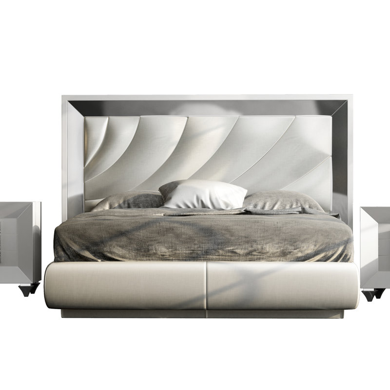 Annalya Upholstered Panel Bed, Matte, King