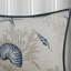 Édredon pour grand lit bleu 7 pièces - 100% coton avec coussins assortis à motif de coquillages sur fond foncé-129129122