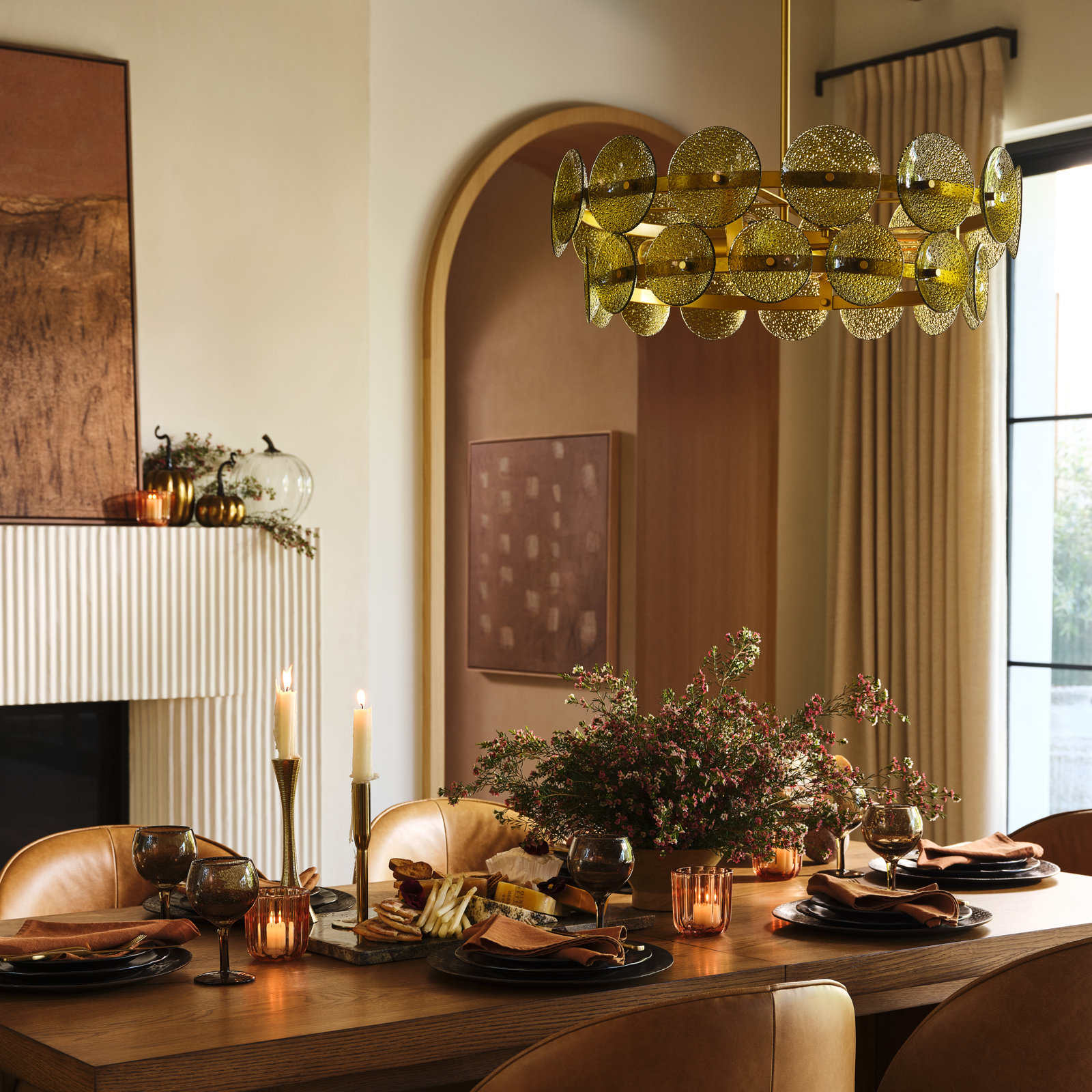 Curtis Iron 4-Light Chandelier