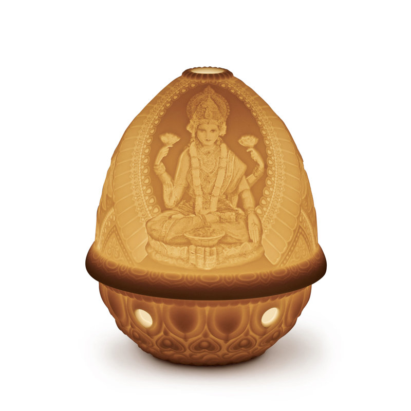 Lithophane Goddess Lakshmi 5" Table Lamp