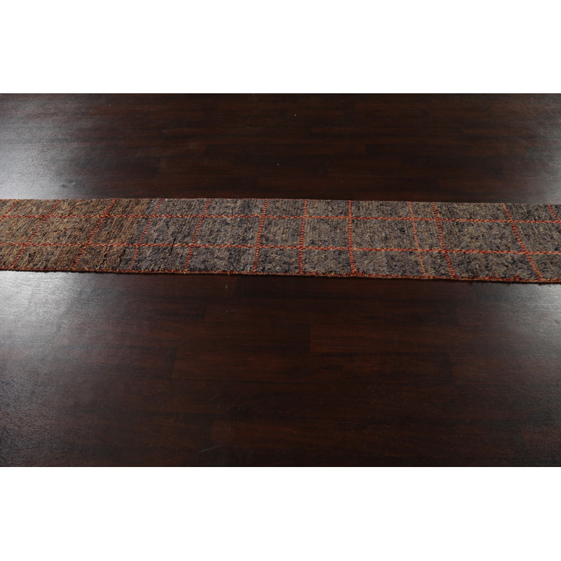 Tapis de couloir marocain en laine noué à la main 2 x 17