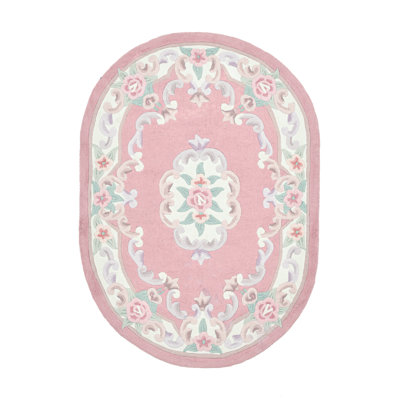 Handmade Costilla Rug In Pink