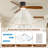 Shandi Modern Smart 52" In 3-ABS Blades Flush Mount Ceiling Fan With Light, Remote/APP, Black, Suitable For Any Room-1382647578