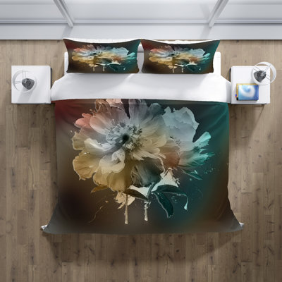 Polyester Floral Duvet Cover