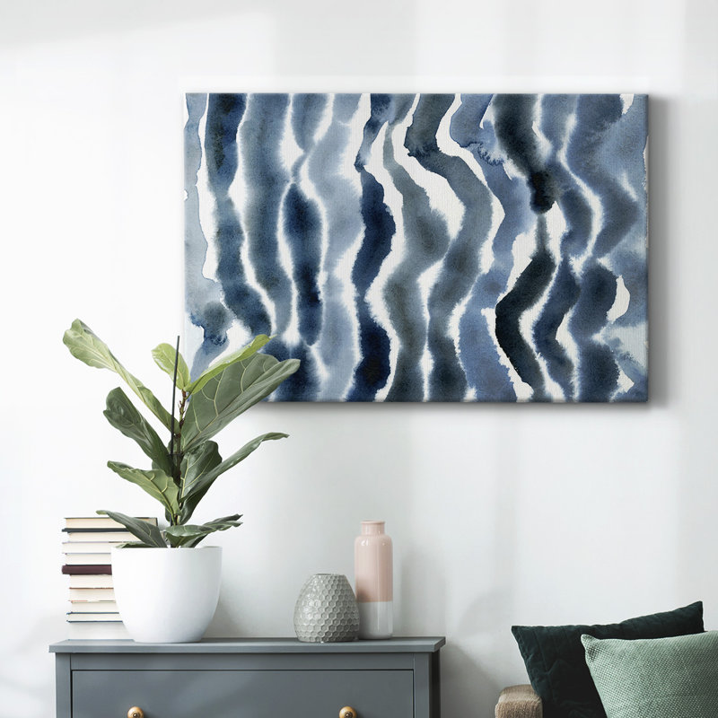 Vraie vague bleue II - toile tendue avec châssis, H 12 po x l 18 po