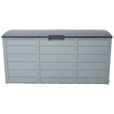 All Weather UV Pool Deck Box Storage Shed Bin Backyard Patio Outdoor W/ Wheel,75 Gallon Resin Deck Box-Organization And Storage For Patio Furniture Ou by Tryimagine