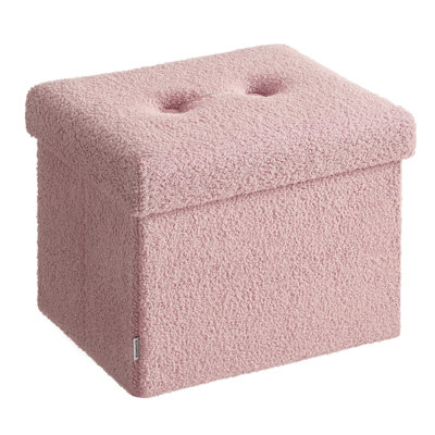 Petit repose-pieds pliant avec rangement, repose-pieds, 12,2 po x 16,1 po x 12,2 po, repose-pieds avec rangement, pour le salon, la chambre à coucher, le dortoir