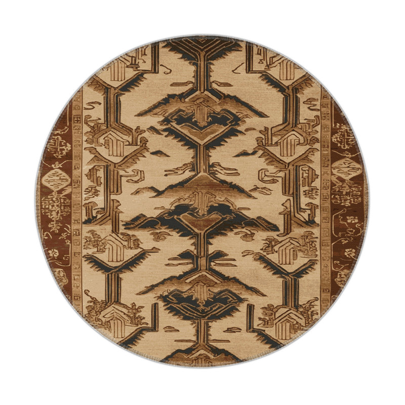 Tapis intérieur et extérieur ArtDeco, Rond 5 pi