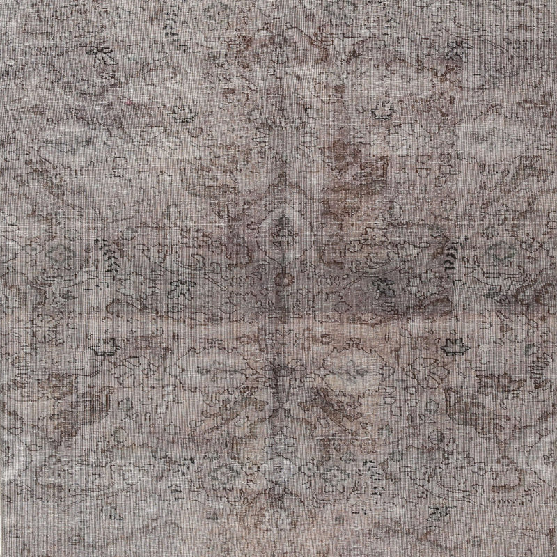 Tapis traditionnel gris / noir Keriann, Carré 5 pi