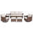 6 Piece Wicker/Rattan Sofa Seating Group With Cushions-1673012658