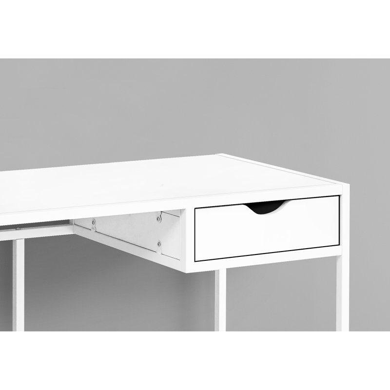 Bureau d'ordinateur, bureau personnel, ordinateur portable, tiroir de rangement, travail, contemporain, moderne