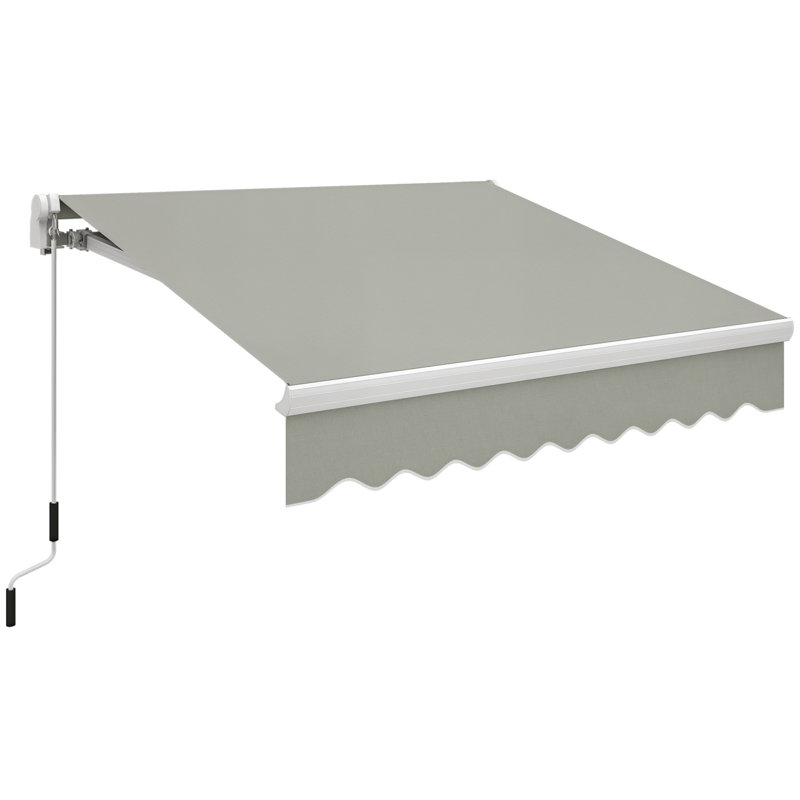 Auvent de patio rétractable, Brun uni, Brun, L 98,4 po x P 79,2 po