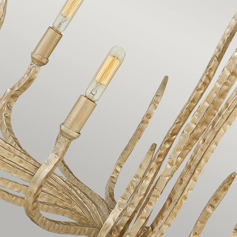 Herefordshire 6 - Light Candle Chandelier, Champagne Gold