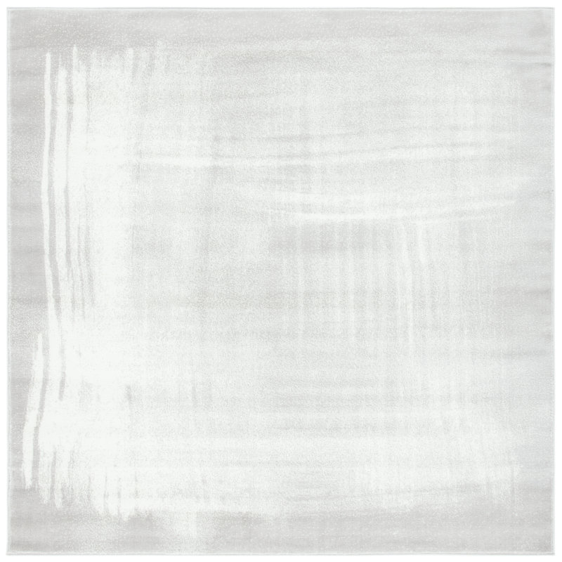 Madlen Gray Area Rug, Square 6'7"