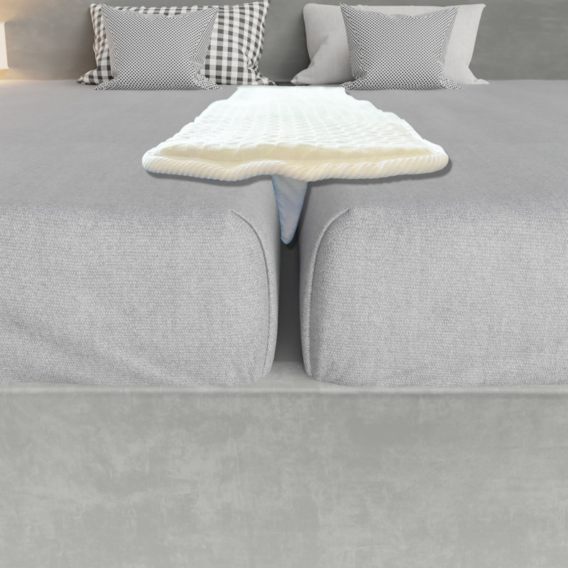 Sommeil Continental, pont de lit, convertisseur de lit simple TG à très grand lit, remplisseur de fente pour lit double réglable, idéal pour les invités.