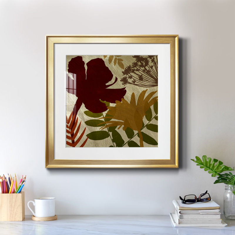 «Spice Shimmering Light IV» par J Paul - reproduction d'art graphique encadrée sur papier, H 17,5 po x l 17,5 po x P 1,5 po