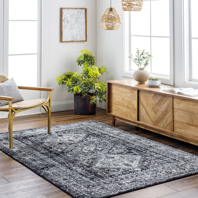 Tapis oriental Fitz, Rectangle 9' x 12', Black