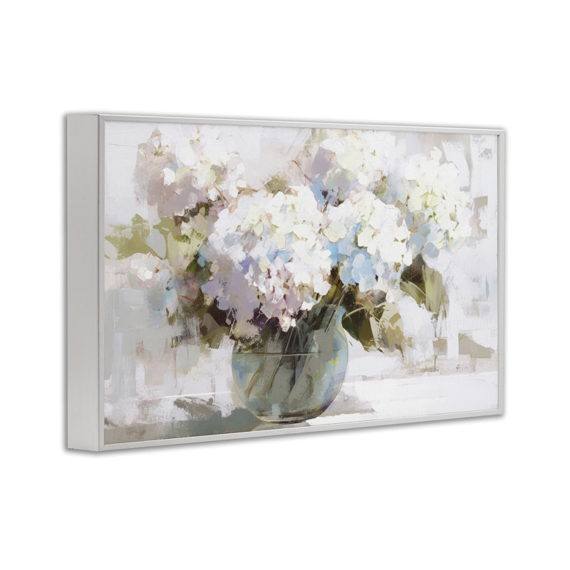 «Blush Bride Garden Flowers», estampe numérique, design par Tina LeCour, Giclée encadrée blanc bord de mer, H 20 po x l 30 po