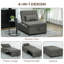 Single 72cm Upholstered Clic Clac Sofa-1388539801