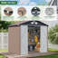 10 ft. W x 8 ft. D Outdoor Metal Tool Storage Shed with Led Light & Air Vents-121438526