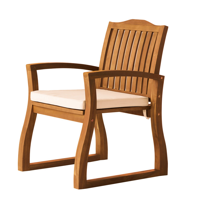 Fauteuil de salle à manger en bois résistant à la décoloration, l 24,75 po x P 26,75 po, H 35 po