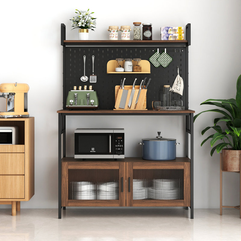 Kitchen Bakers Rack with Door