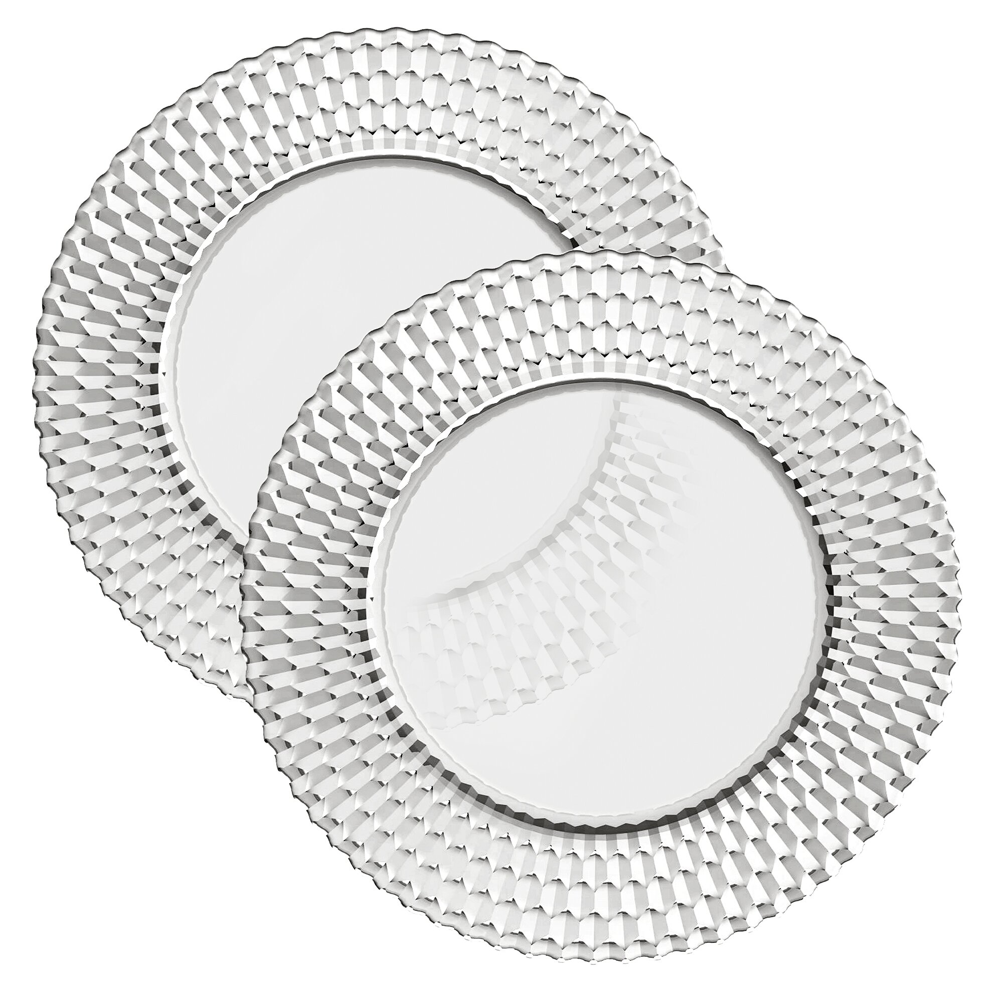 Crystal top dinner plates