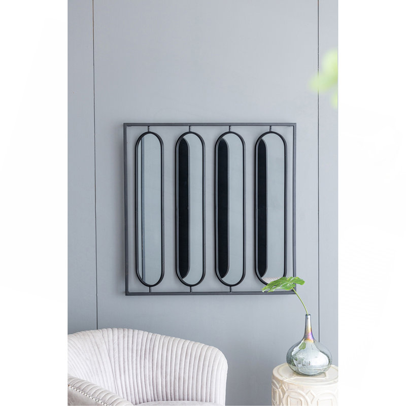 Miroir mural polyvalent avec miroirs pivotants réglables pour une décoration intérieure élégante
