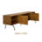 NTC Veil TV Stand with 3 - 4 Doors for TVs up to 75’’, Media Console with Vertical Groove Design and Metal Legs, Modern Entertainment Center for Living Room and Bedroom, Effortless Assembly-955401314-949750061