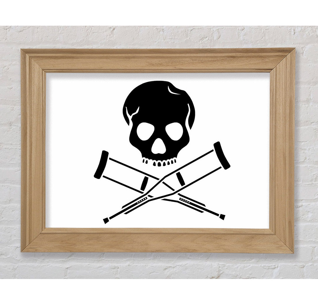 Jackass Skull N Bones B N W - Druck